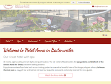 Tablet Screenshot of hotel-anna.de